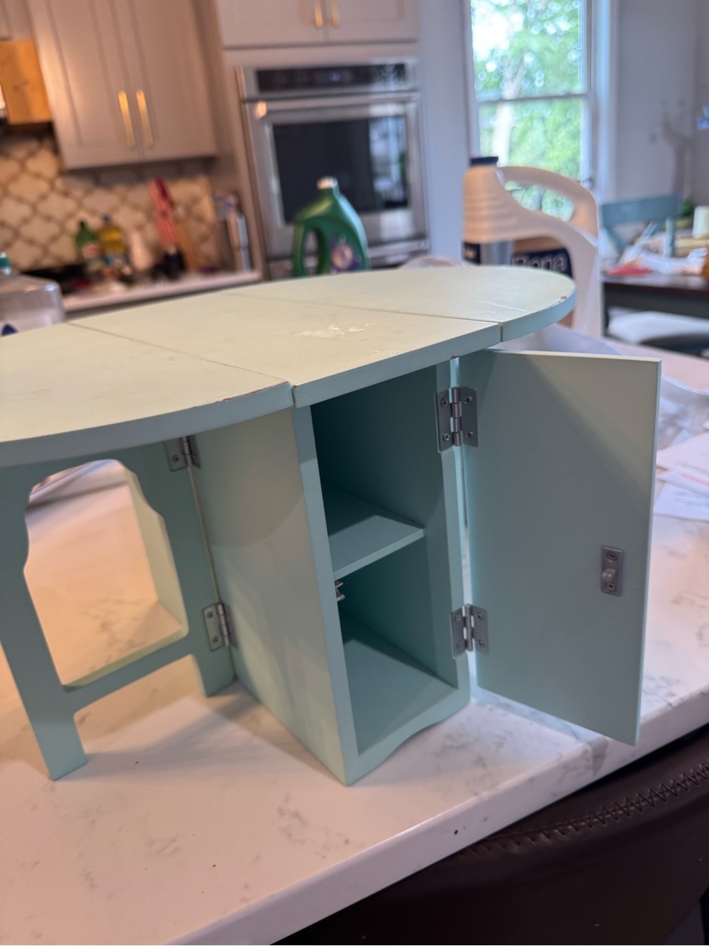American girl doll Mint Green Mini Drop-Leaf table